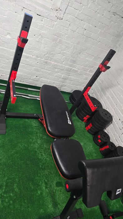 Kompletna siłownia domowa 183 kg obciążenia