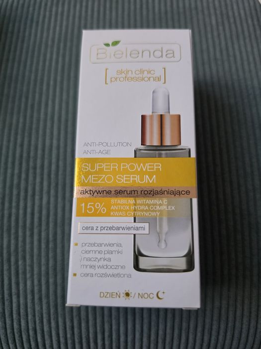 Bielenda Skin Clinic Professional Super Power Mezo Aktywne Serum Rozjaśniające Anti Age Na Dzień I Na Noc 30 ml