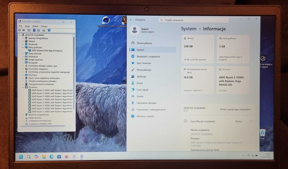 Lenovo S145-15API, 15" FullHD, Ryzen5, 16GB RAM, Vega 8 2GB GWARANCJA!