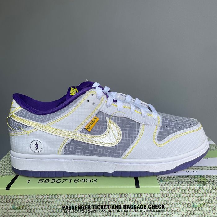 Кроссовки Union LA x Nike Dunk Low 'Purple' DJ9649-500 (оригинал)