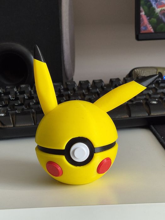 Figurka Pikachu Ball Pokemon - Druk 3D (Brak ogonka, okazja!)