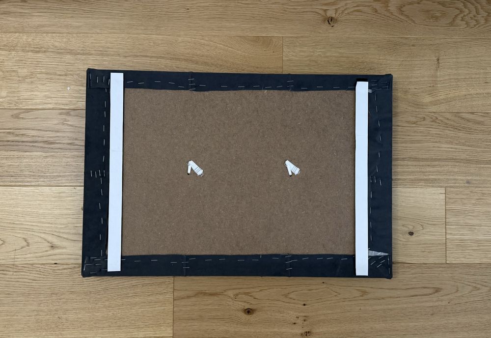 Panel welurowy scienny ciemno szary na taśmę dwustronną pikow 60x40cm