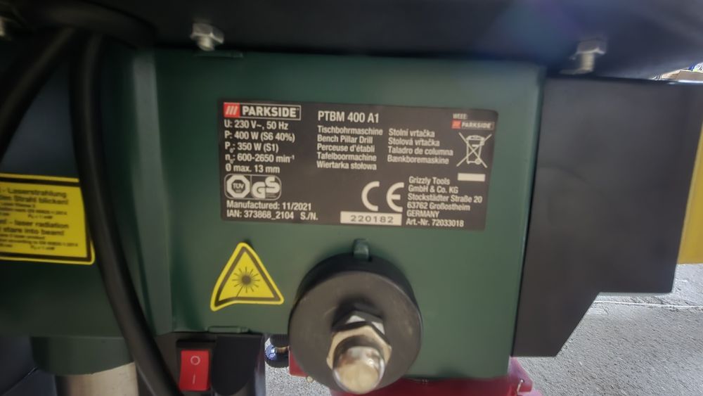 Wiertarka stołowa PTBM 400 A1, 400 W
