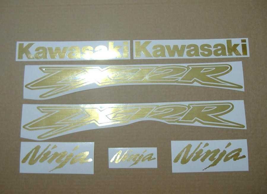 Kawasaki zx12r autocolantes  dourado