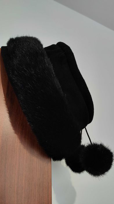 Damska Zimowa Czapka Rabionek Futerko