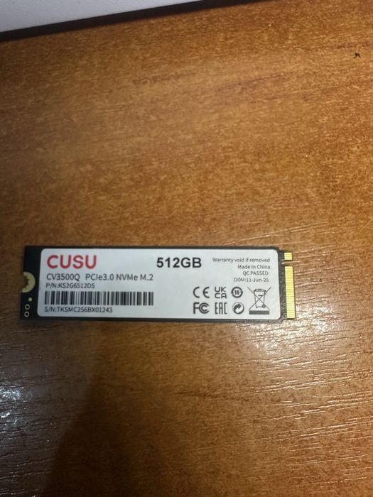 ssd SSD накопичувач cusu cv3500q 512Gb pci-e 3.0 x4 m.2 2280 3d qlc