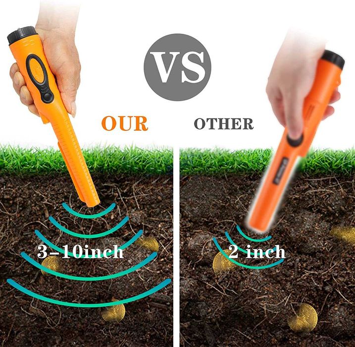 Pinpointer detector de metais manual impermeável IP68