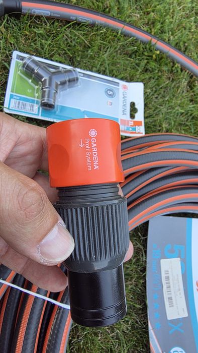 Gardena Profi System 3/4" – wąż Comfort FLEX 50 m + osprzęt, stan prawie nowe