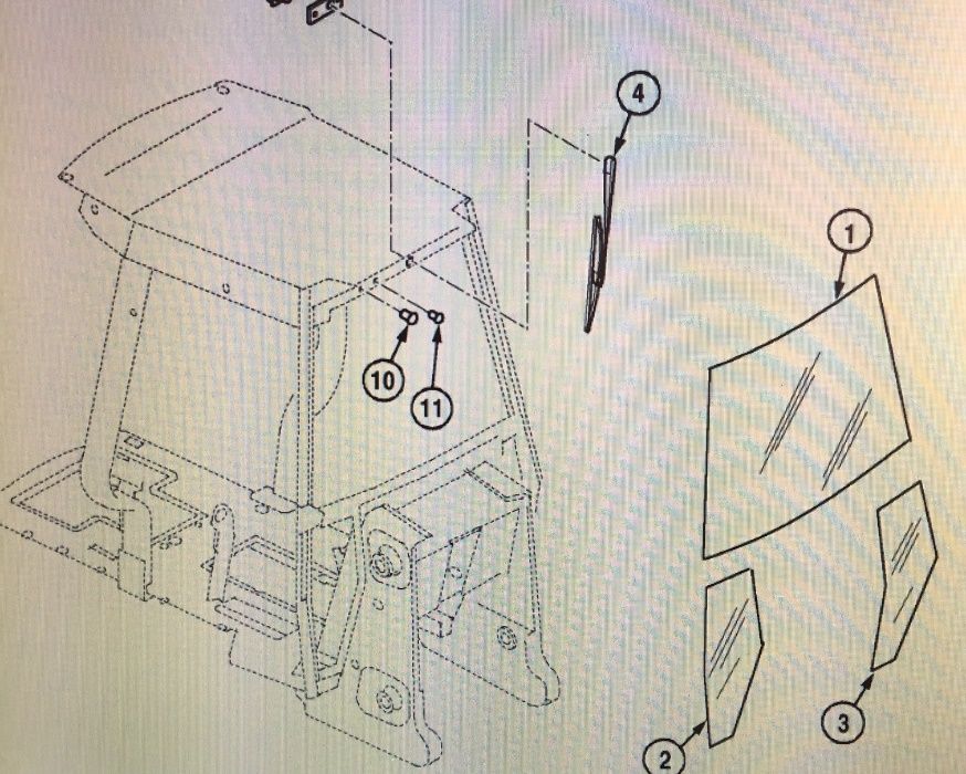 Vidros komatsu-caterpilar-daewoo-doosan-jcb-new holland-hyundai-case