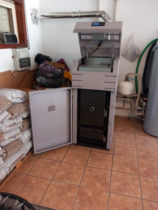 Caldeira a pellets marca solius 25kw1500