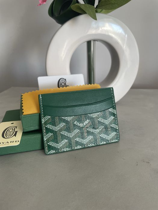 Porta cartoes Goyard verde