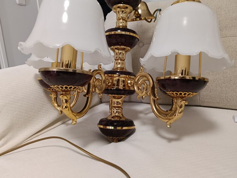 Conjunto Candeeiro tecto e 2 candeeiros de cabeceira Vintage