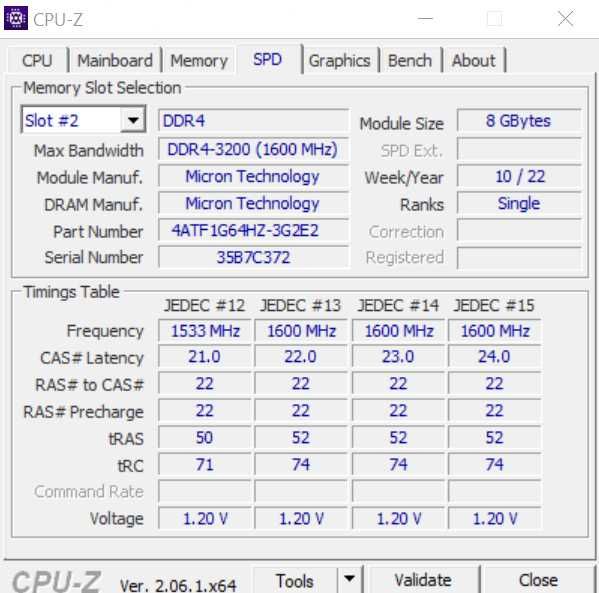 Оперативная память / DDR4 Micron / 16 GB /