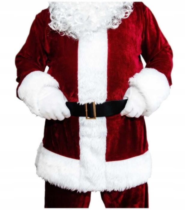 welurowy strój zestaw MIKOŁAJA Burgund L-3XL List + Bieżnik na stół