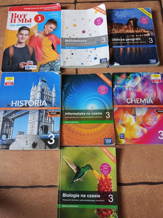 Zestaw książek 3 liceum i technikum