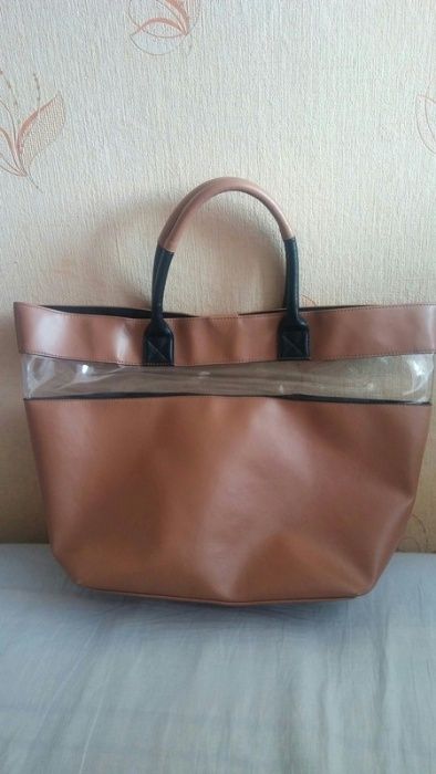 Brązowa torebka shopper bag
