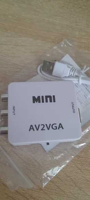Відеоконвектор mini AV to 2VGA RCA Video Adapter with 3.5mm