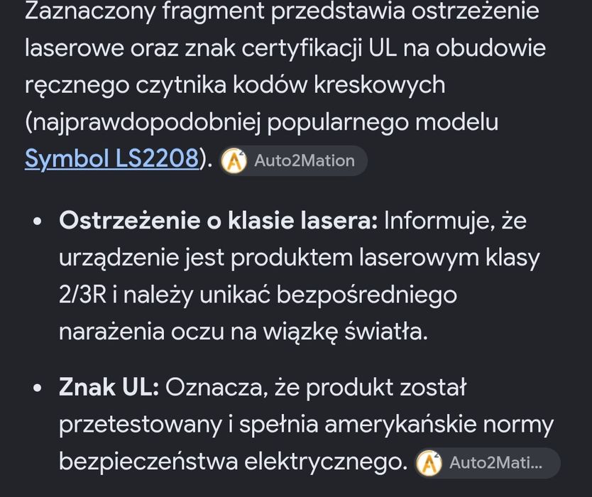 Skaner Ls2208-sprzedam