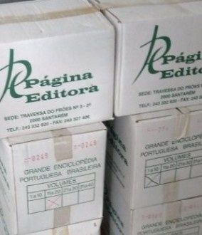 Novos - Grande Enciclopédia Portuguesa Brasileira - 40 livros caixas