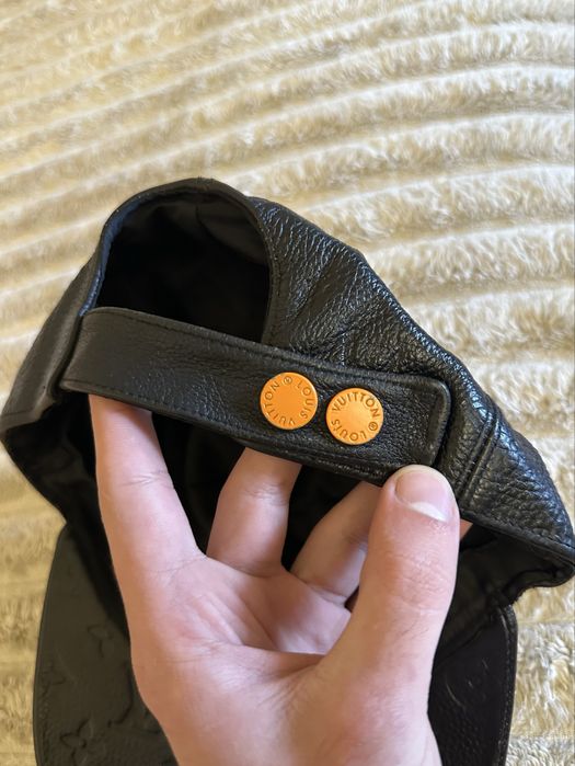 Оригінальна шкіряна монограмна кепка louis vuitton gucci