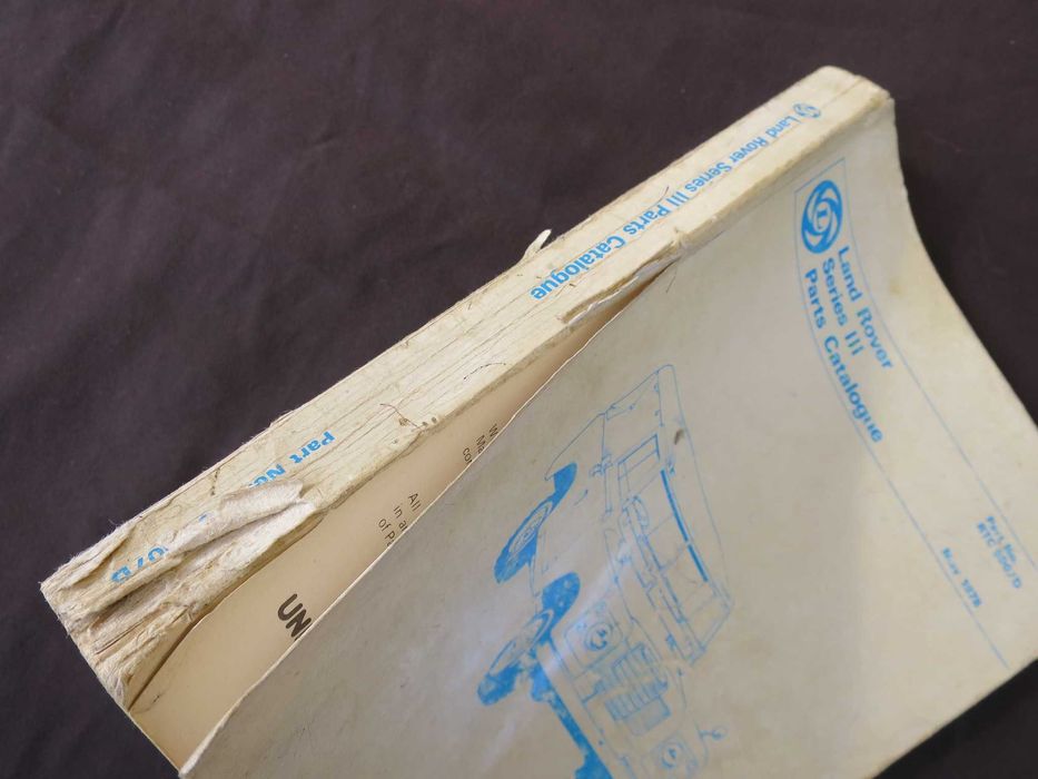 Catálogo Land Rover series III jipe 4x4 peças sobressalentes 1978