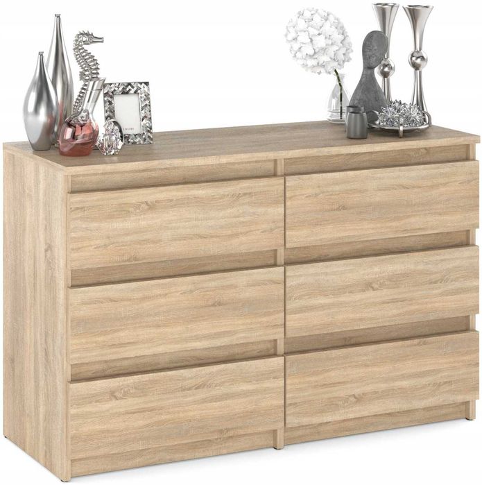 Komoda 6 szuflad biała pojemna 100  darmowa wysyłka rtv szafa regał