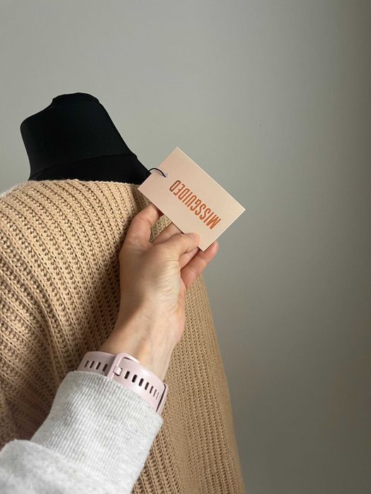 Missguided nowy sweter bez zapiecia 42/44 piekny narzutka