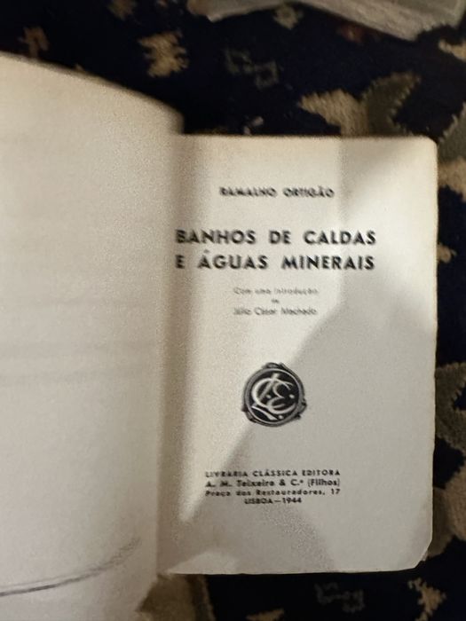 Livro ramalho ortigao - banhos caldas e aguas minerais