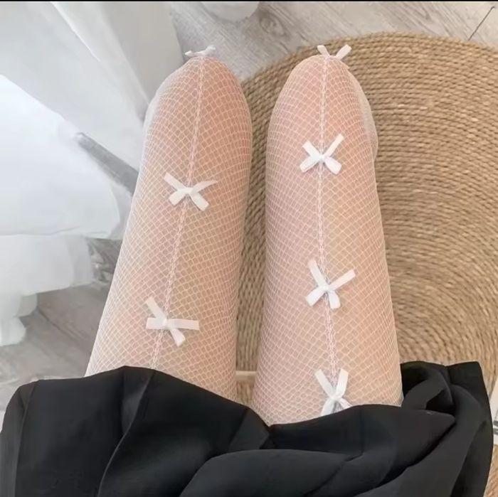 Трендовые ажурные колготы колготки сетка бантик бантик актуальные трен