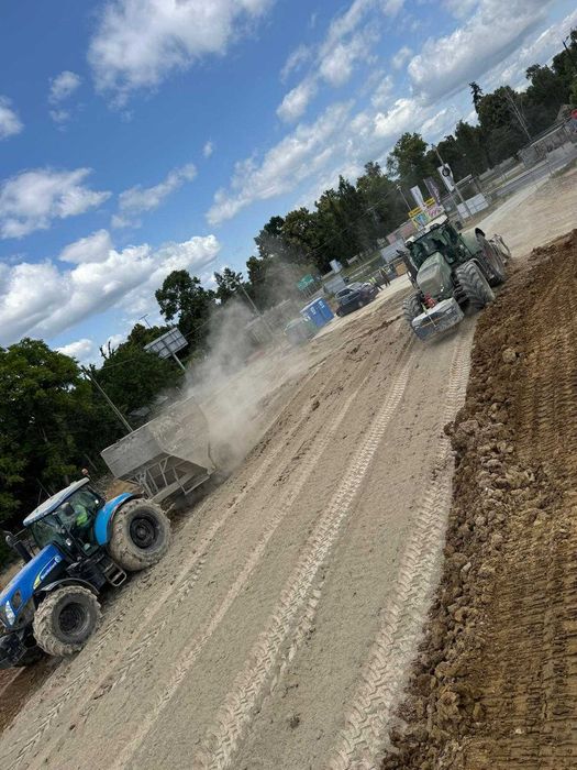 Usługa Stabilizacji Gruntu- Rozsypywanie spoiwa + mieszanie