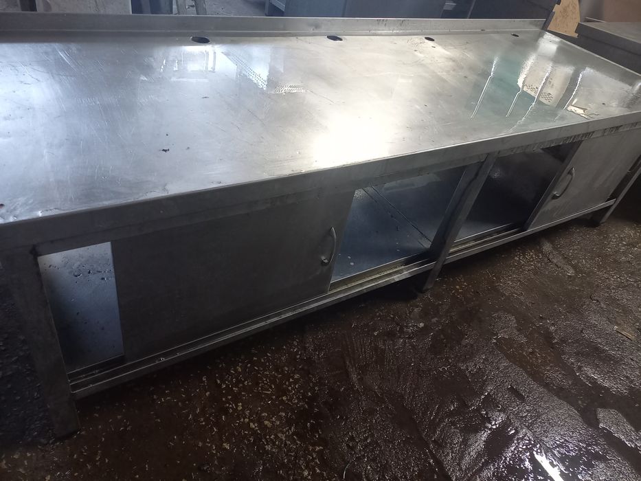 Bancada baixa cozinha inox