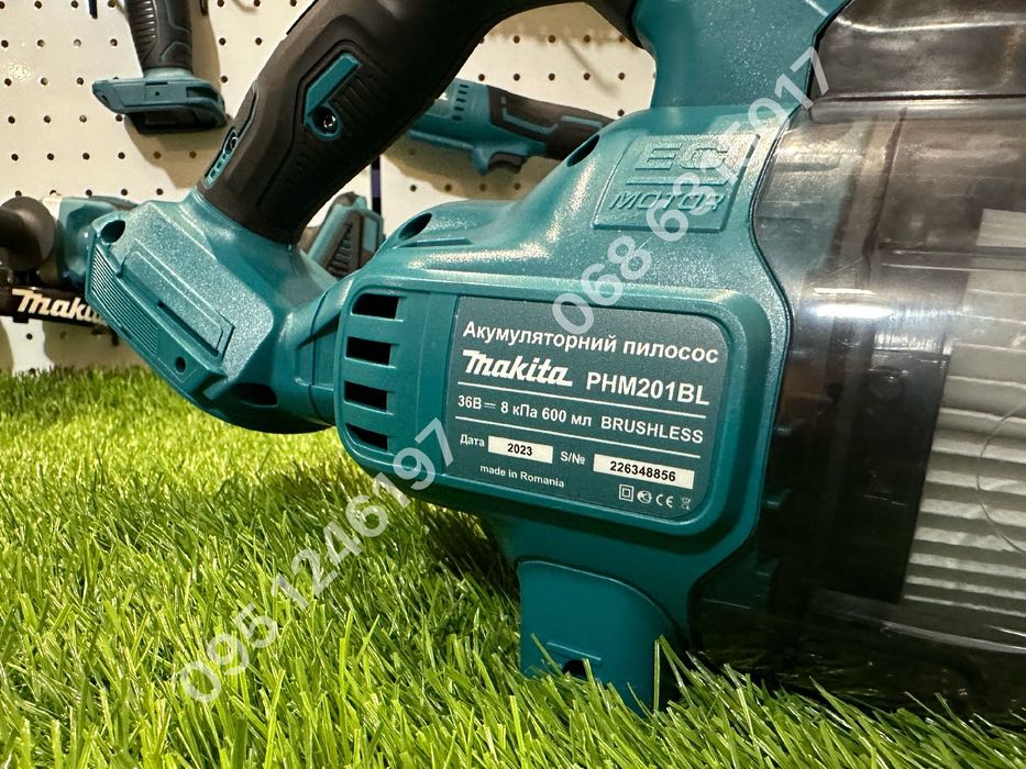 Аккумуляторный пылесос Makita PHM201BL безщеточный каркас бак 600 мл