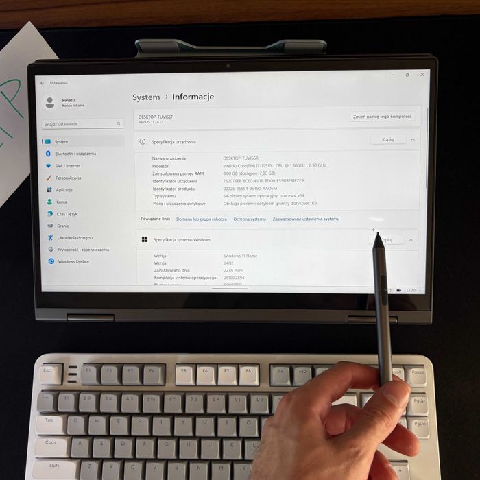 Laptop Lenovo Yoga 730 2w1 13,3" i7-10510U 8GB 500GB SSD + RYSIK (DOTYKOWY)