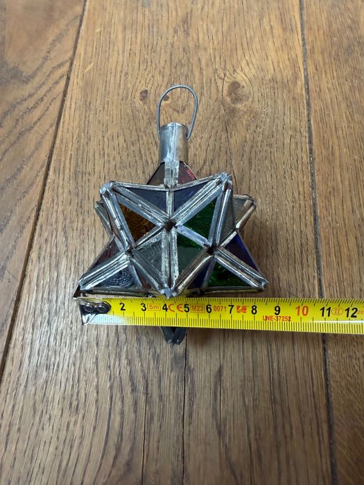 Witraż i metalowa ozdoba Marrakesz Maroko Ręcznie robione