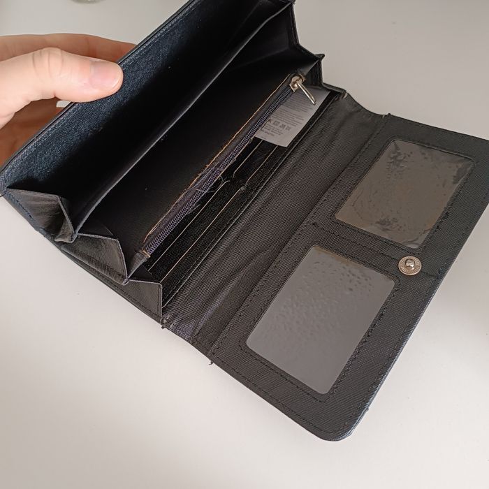 Portfel aesthetic klasyczny czarny większy