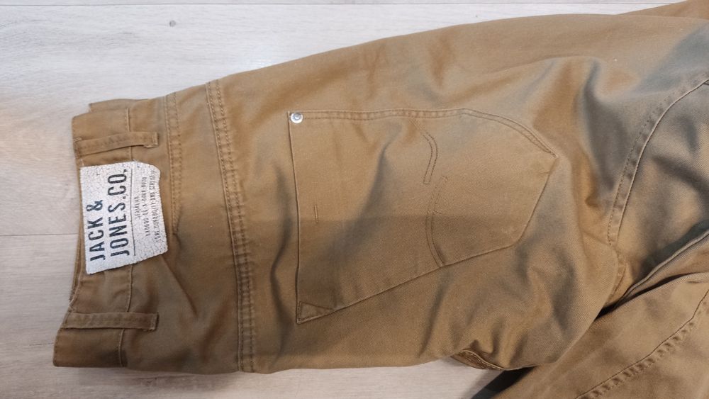 Spodnie Jack & Jones kolor musztardowy
