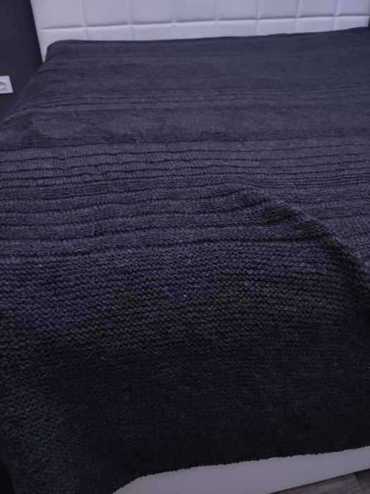 Шикарный вязанный плед на кровать (ручная работа)