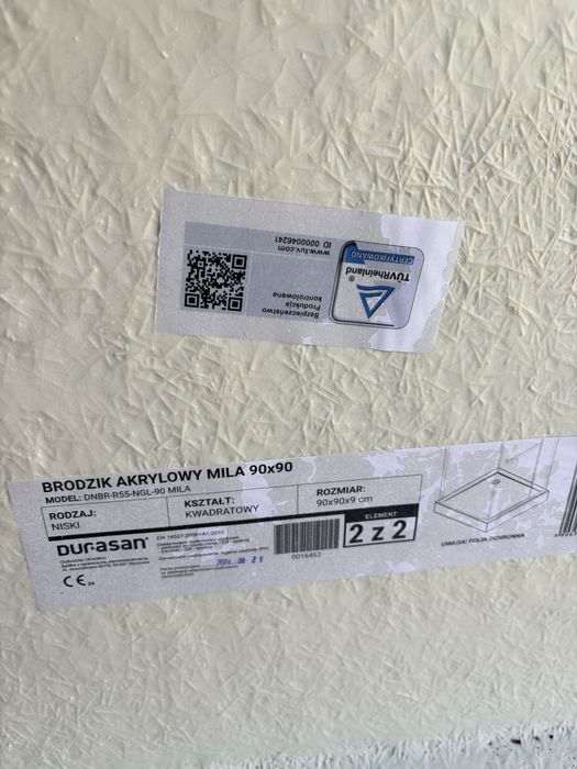 Brodzik 90*90 akrylowy