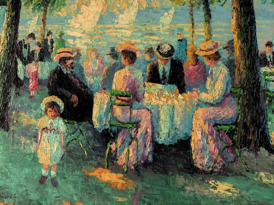 Pintura café Paris cabaré Paul Arnaux | Impressionismo