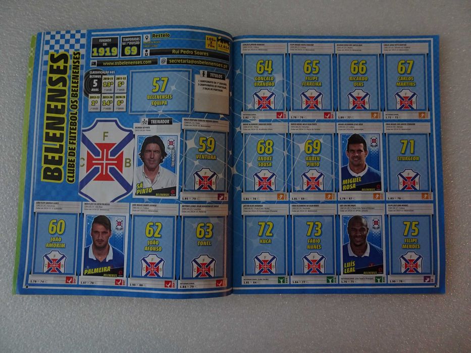 Caderneta de cromos de futebol Futebol 2015/2016 Panini