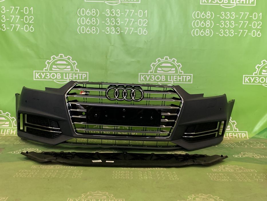 Бампер передній audi a4 b9 2015-2019 competition s4 s-line в зборі комплектний решетка бампер передний в сборе