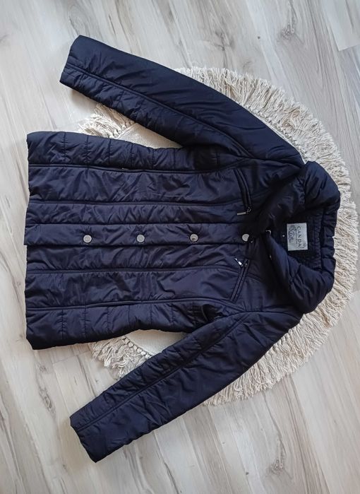 Damska, zimowa kurtka w kolorze śliwki 42/XL C&A