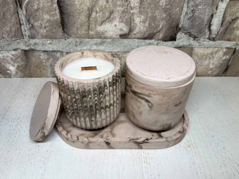 Соєві свічки, кашпо, ручна робота