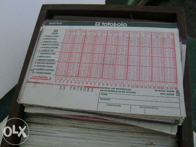 Totoloto E Totobola Colecao De Boletins Santa Casa Da Misericordia Porto Olx Portugal
