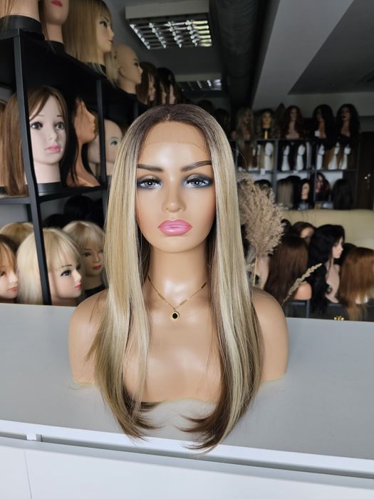 Peruka premium lace front Diana II mix blond 3D naturalna fryzura