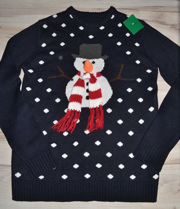 65^ cedar wood Świąteczny sweter Bałwanek S/M