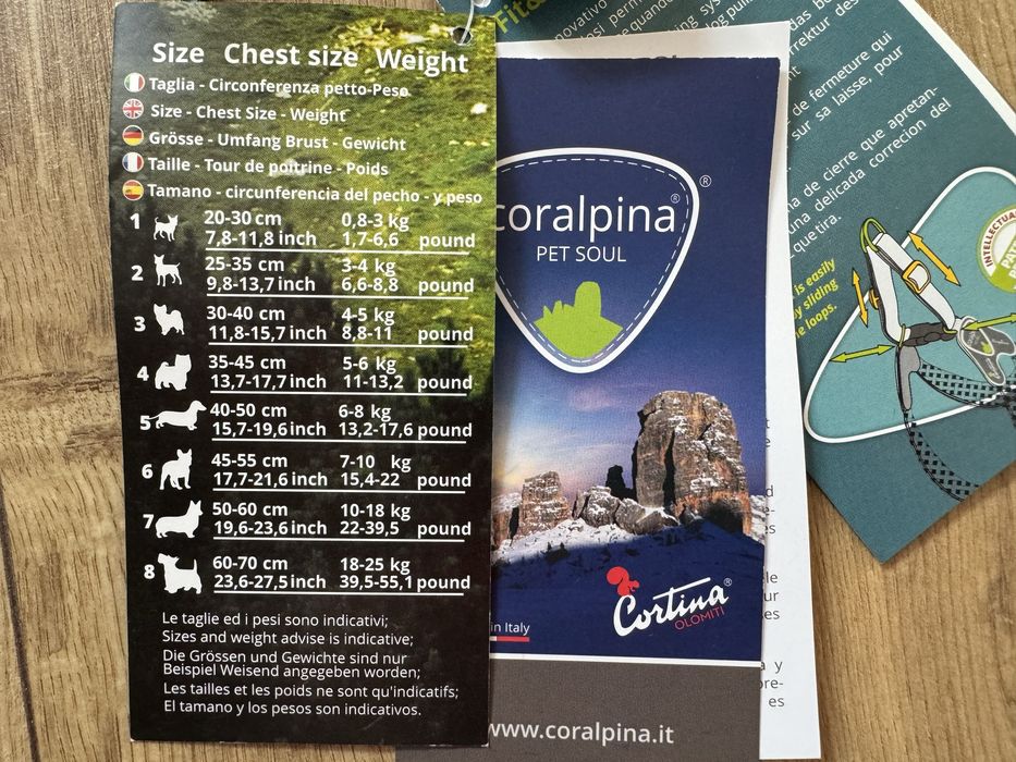 Coralpina szelki dla psa różne rozmiary i kolory