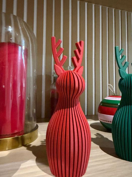 Conjunto 3 Renas de Natal 3D