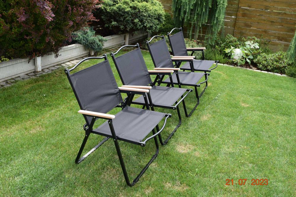 krzesło składane campigowe turystyczne drewno buk