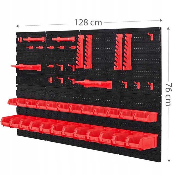 TABLICA NARZĘDZIOWA Warsztatowa Organizer Pojemniki HUMBERG